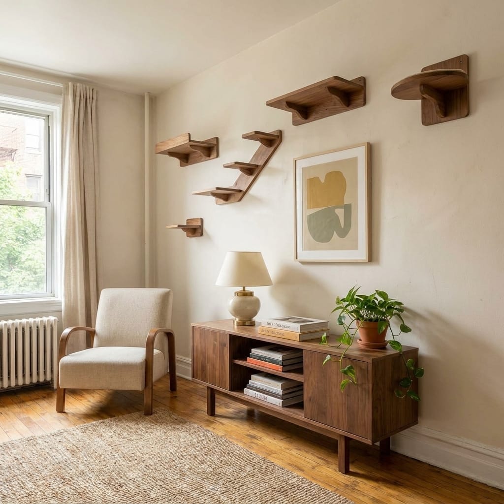 FUKUMARU 5-Piece Wall Set in a small modern apartment
