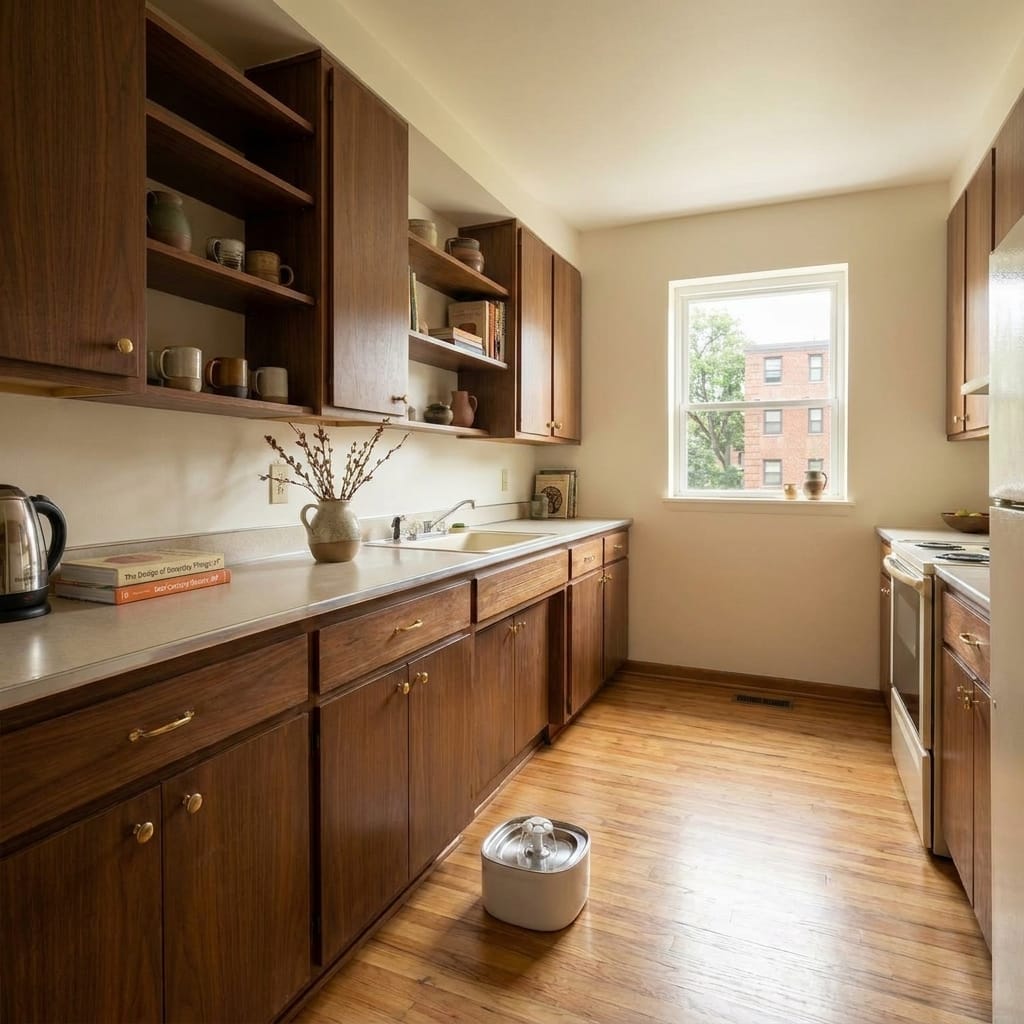 PETLIBRO Dockstream Cordless in a small modern apartment