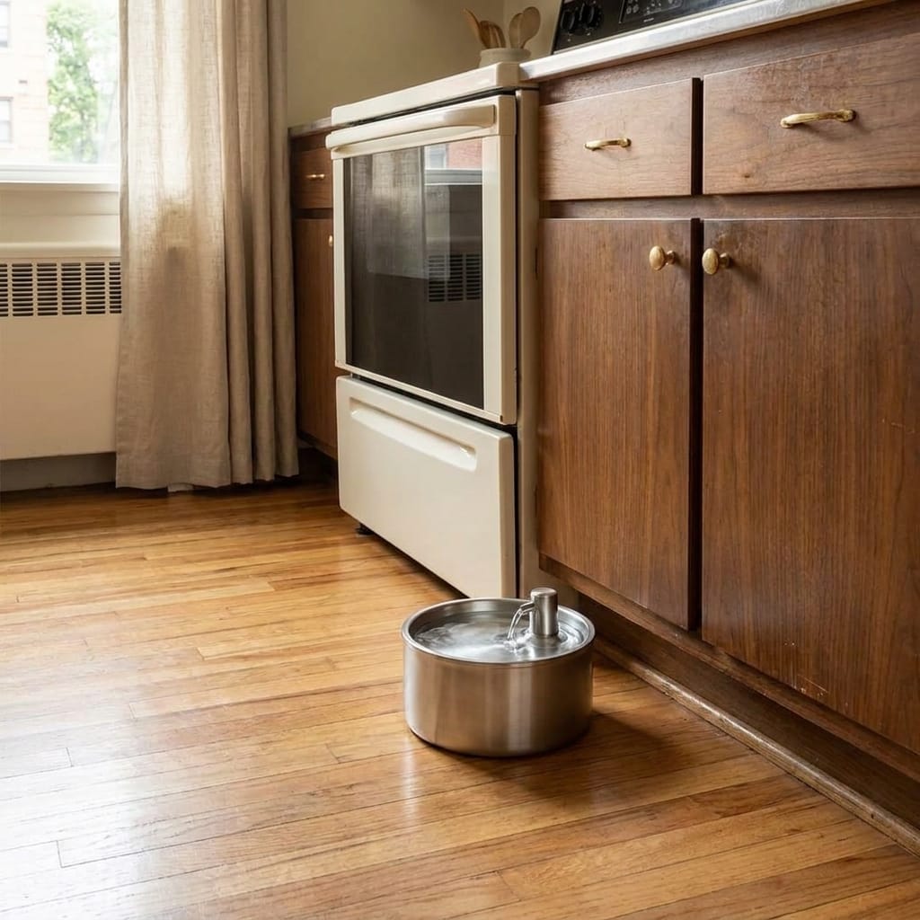 uahpet Stainless Steel Wireless in a small modern apartment